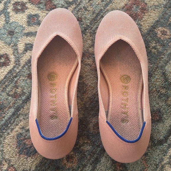 Rothy's light pink and Blue Women's Flats - Picture 3 of 10